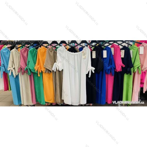 Damen-Tunika mit kurzen Ärmeln in Übergröße (2XL/3XL Einheitsgröße) ITALIAN FASHION IMWB23821