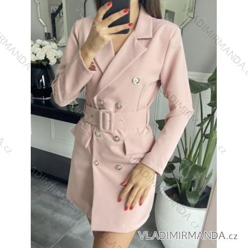 Elegantes langärmliges Samtkleid für Damen (Einheitsgröße S/M) ITALIAN FASHION IMWKK224073