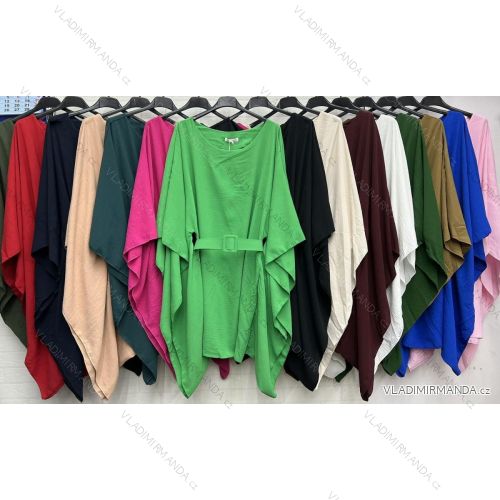 Langes Chiffon-Kurzarmkleid für Damen (S/M ONE SIZE) ITALIAN FASHION IMWGM23456