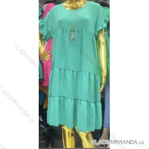 Sommerkleid für Damen mit Anhänger, kurzärmelig (Einheitsgröße S/M) ITALIAN FASHION IMWA23911