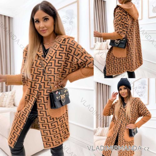 Alpaka Langarmjacke Damen (S / M ONE SIZE) ITALIAN FASHION IMWD217357