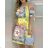 Langes Chiffon-Kurzarmkleid für Damen (S/M ONE SIZE) ITALIAN FASHION IMWGM23456