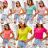 T-Shirt Kurzarm Frauen (S / M ONE SIZE) ITALIENISCHE MODE IMWK21002