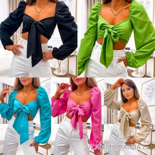 Damen-Langarm-Top (S/M ONE SIZE) ITALIAN FASHION IMWK23955