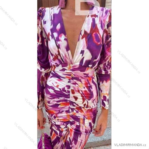 Langes, elegantes Langarmkleid für Damen (Einheitsgröße S/M) ITALIAN FASHION IMWGB23963