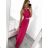 Langes, elegantes, ärmelloses Partykleid für Damen (S/M EINHEITSGRÖSSE) ITALIAN FASHION IMPSH223598/DU Rot