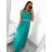 Langes, elegantes, ärmelloses Partykleid für Damen (S/M EINHEITSGRÖSSE) ITALIAN FASHION IMPSH223598/DU Rot