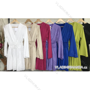 Elegantes Damenkleid mit langen Ärmeln (S/M EINHEITSGRÖSSE) ITALIAN FASHION IMPGM2323062