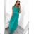 Šaty dlouhé společenské na ramínka dámské (S/M ONE SIZE) ITALSKÁ MÓDA IMPSH223677/DR S/M Burgund