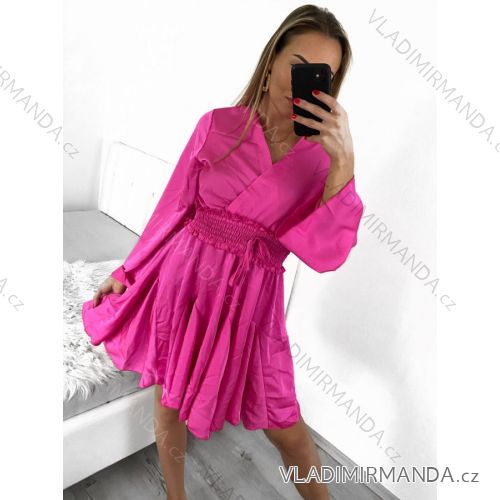 Elegantes langärmliges Kleid mit Gürtel für Damen (Einheitsgröße S/M) ITALIAN FASHION IMM23UN6139
