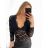 Langärmeliger Spitzen-Body für Damen (Einheitsgröße S/M) ITALIAN FASHION IMPGM232597