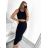 Šaty letní na ramínka dámské (S/M ONE SIZE) ITALSKÁ MÓDA IMPBB22B21841 S/M schwarz