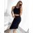 Šaty letní na ramínka dámské (S/M ONE SIZE) ITALSKÁ MÓDA IMPBB22B21841 S/M schwarz