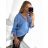 Damen Satin Langarmhemd (S/M/L ONE SIZE) ITALIAN FASHION IM322560
