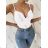 Sommer-Trägertop für Damen (S/M ONE SIZE) ITALIAN FASHION IMM23M23865 weiß S/M