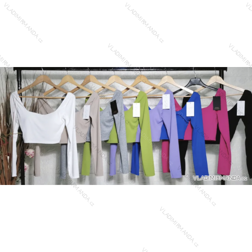 Langärmliges Crop-Top für Damen (Einheitsgröße S/M) ITALIAN FASHION IMPGM2311316