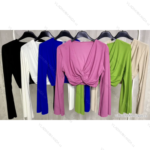 Langärmliges Crop-Top für Damen (Einheitsgröße S/M) ITALIAN FASHION IMPLP2319634065