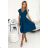 348-5 SCARLETT - ausgestelltes Kleid mit Ausschnitt - Meeresfarbe