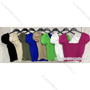 Damen-Crop-Top mit kurzen Ärmeln (S/M ONE SIZE) ITALIAN FASHION IMPLP2320070070