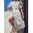 Damen-Kleid mit langem Hemd und Spitze und kurzen Ärmeln (S/M EINHEITSGRÖSSE) ITALIAN FASHION IMPLP2318370195