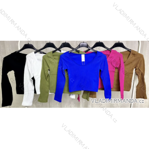 Langärmliges Crop-Top für Damen (Einheitsgröße S/M) ITALIAN FASHION IMPLP2309130058
