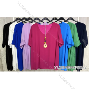Damen-Tunika mit kurzen Ärmeln und Anhänger (Einheitsgröße S/M) ITALIAN FASHION IMPLP2328140065