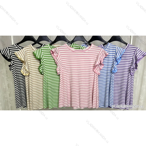 T-Shirt Kurzarm Damen gestreift (S/M ONE SIZE) ITALIAN FASHION IMPLP2377350058