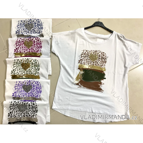 Damen-Kurzarm-T-Shirt (Einheitsgröße S/M) ITALIAN FASHION IMPLP2313332075