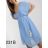 Langes Sommer-Kurzarmkleid für Damen (S / M ONE SIZE) ITALIAN FASHION IMWB22026