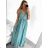 Langes trägerloses Sommerkleid für Damen aus Satin (S/M EINHEITSGRÖSSE) ITALIAN FASHION IMM22360 weiß