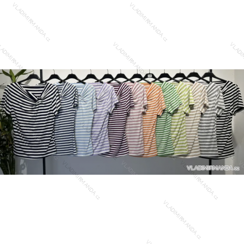 T-Shirt Kurzarm Damen gestreift (S/M ONE SIZE) ITALIAN FASHION IMPLM2319400