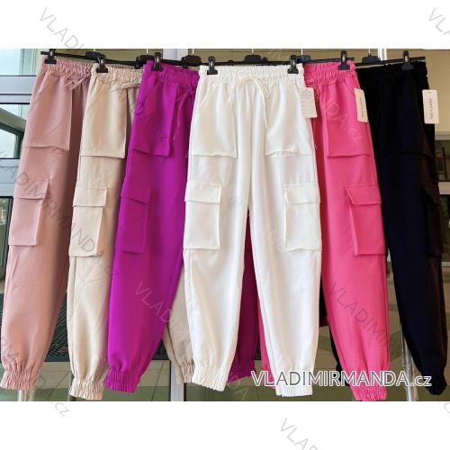 Damenhose mit langen Taschen (S/M EINHEITSGRÖSSE) ITALIAN FASHION IMWK231079