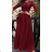 Langes, elegantes Langarmkleid für Damen (Einheitsgröße S/M) ITALIAN FASHION IMPMG23073