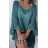 Damen-Tunika mit 3/4-Ärmeln und langen Ärmeln (Einheitsgröße S/M) ITALIAN FASHION IMPMG233246lino