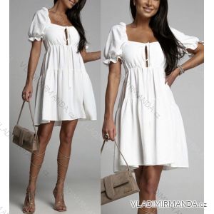 Šaty letní krátký rukáv dámské (S/M ONE SIZE) ITALSKÁ MÓDA IMWGB23949