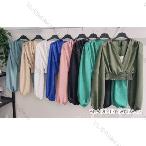 Langärmliges Crop-Top für Damen (Einheitsgröße S/M) ITALIAN FASHION IMPMG238949