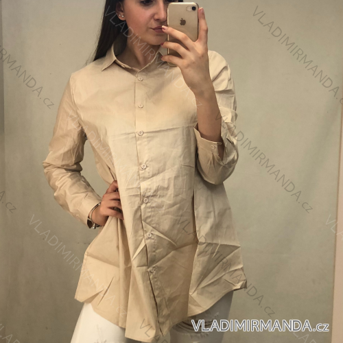 T-Shirt Kurzarm Frauen (UNI S / L) ITALIENISCHE MODE IMK20128 L Beige