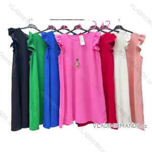Kurzärmliges Hemdkleid für Damen (S / M ONE SIZE) ITALIAN FASHION IM422633
