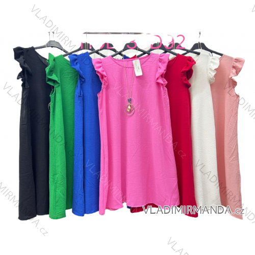 Kurzärmliges Hemdkleid für Damen (S / M ONE SIZE) ITALIAN FASHION IM422633