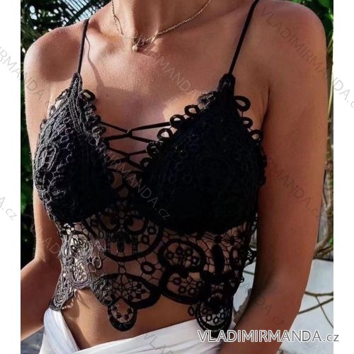 Damen-Träger-Crop-Top (Einheitsgröße S/M) ITALIAN FASHION IMWA231250