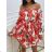 Langes Chiffon-Kurzarmkleid für Damen (S/M ONE SIZE) ITALIAN FASHION IMWGS231048