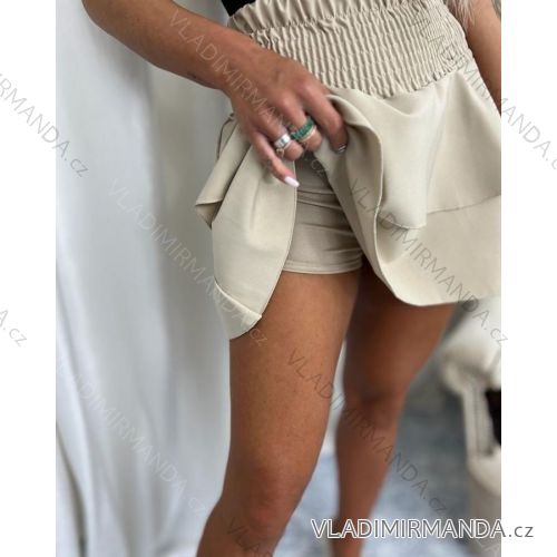 Langes Chiffon-Kurzarmkleid für Damen (S/M ONE SIZE) ITALIAN FASHION IMWGS231048