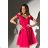 Damen Plus Size (42-46) langes elegantes ärmelloses Partykleid POLISH FASHION PMLBC23265-10 S mittel rosa