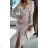 Sommer Kurzarm Sommerkleid (S / M ONE SIZE) ITALIENISCHE MODE IMWY21019 pink S/M