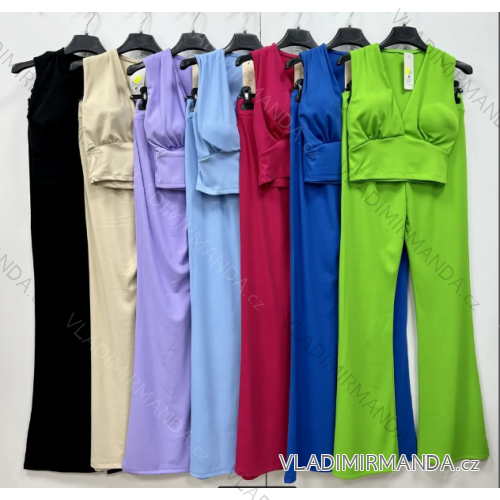 Set aus eleganten langen Hosen und ärmellosem Oberteil für Damen (Einheitsgröße S/M) ITALIAN FASHION IMPCF23 9017MICRO