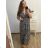 Damen Lang Kurzarm Kleid (S / M ONE SIZE) FRENCH FASHION FMB21008