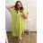 Kurzärmliges Oversize-Kleid für Damen in Übergröße (3XL/4XL ONE SIZE) ITALIAN FASHION IMC23132 3xl / 4xl mittelblau