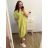 Kurzärmliges Oversize-Kleid für Damen in Übergröße (3XL/4XL ONE SIZE) ITALIAN FASHION IMC23132 3xl / 4xl mittelblau