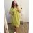 Kurzärmliges Oversize-Kleid für Damen in Übergröße (3XL/4XL ONE SIZE) ITALIAN FASHION IMC23132 3xl / 4xl mittelblau