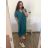 Kurzärmliges Oversize-Kleid für Damen in Übergröße (3XL/4XL ONE SIZE) ITALIAN FASHION IMC23132 3xl / 4xl mittelblau